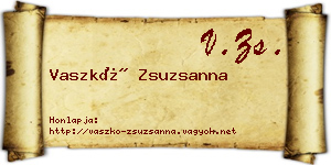 Vaszkó Zsuzsanna névjegykártya