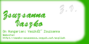 zsuzsanna vaszko business card